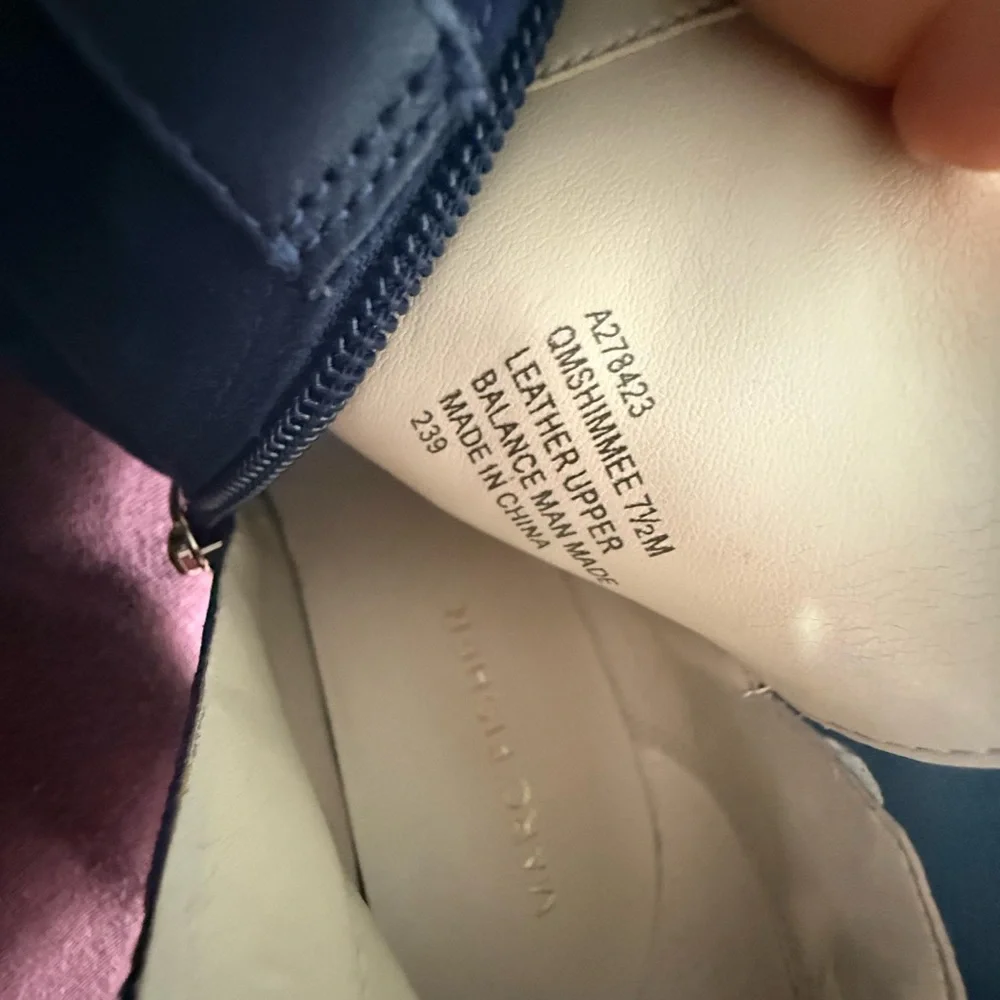 Marc Fisher Navy Ankle Booties with Buckle - Picture 6 of 6